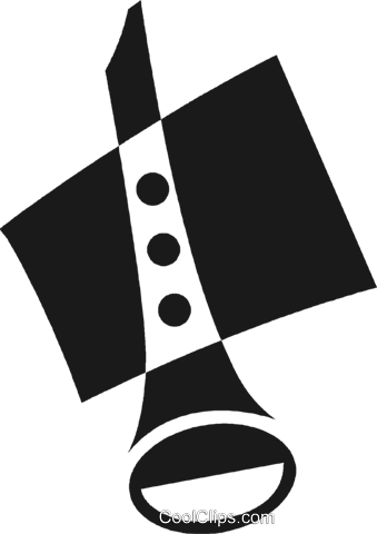 Clarinet Royalty Free Vector Clip Art Illustration - Clarinet Royalty Free Vector Clip Art Illustration (339x480)
