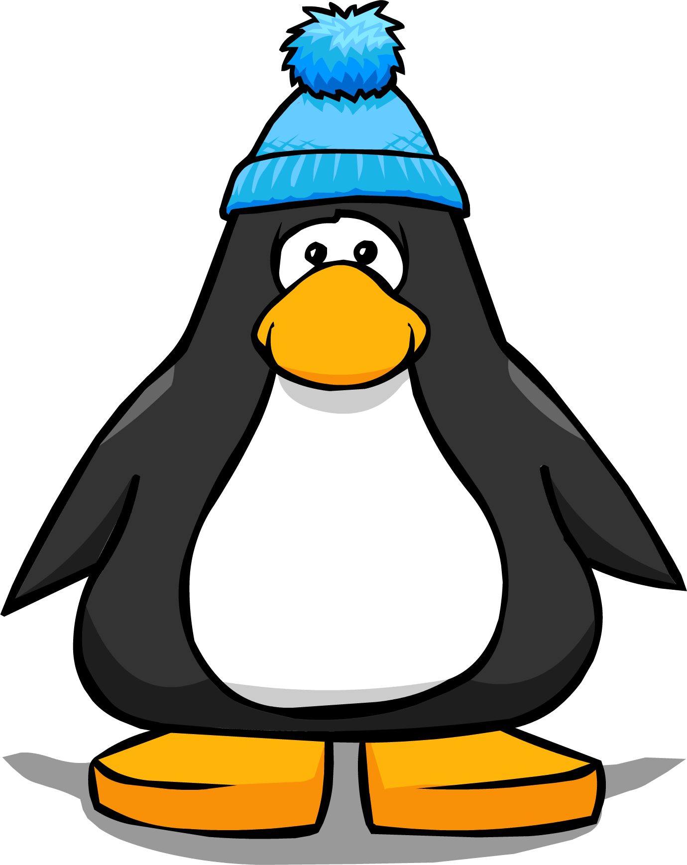 Blue Pom Pom Toque From A Player Card - Club Penguin Ninja Mask (1380x1738)