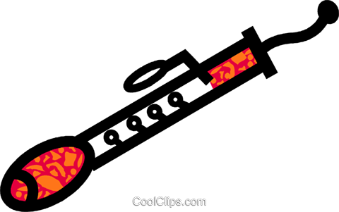 Clarinets Royalty Free Vector Clip Art Illustration - Clarinets Royalty Free Vector Clip Art Illustration (480x301)