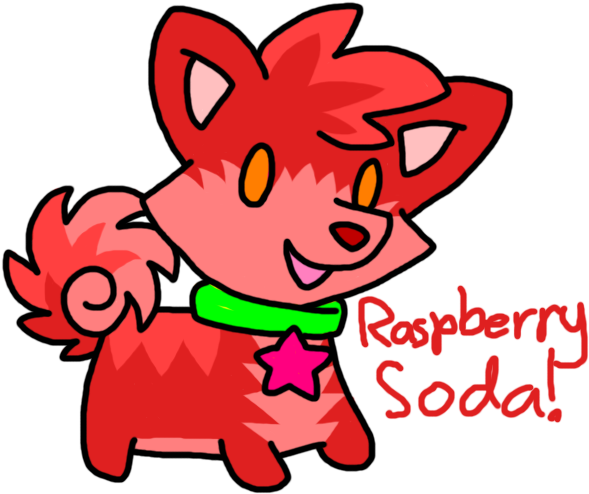 Raspberry Soda-pom By Heartinarosebud - Cartoon (640x537)