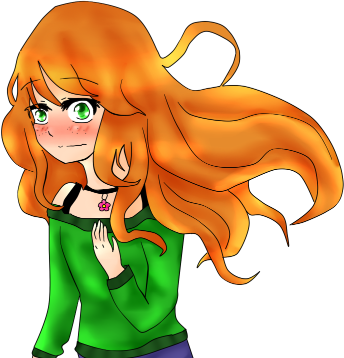 Blushing In The Wind By Skylar-wolf - Cartoon (800x800)