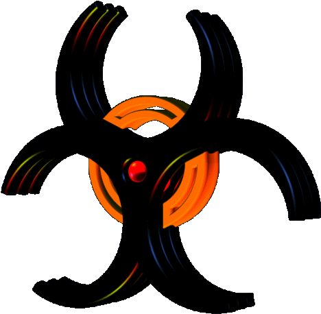 Biohazard Symbol Clipart Cheater - Biohazard Gif Png (500x483)