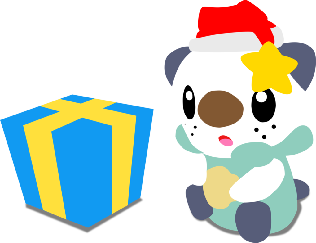 Oshawott And Christmas Gift By Kamclue750 - Oshawott And Christmas Gift By Kamclue750 (1020x783)