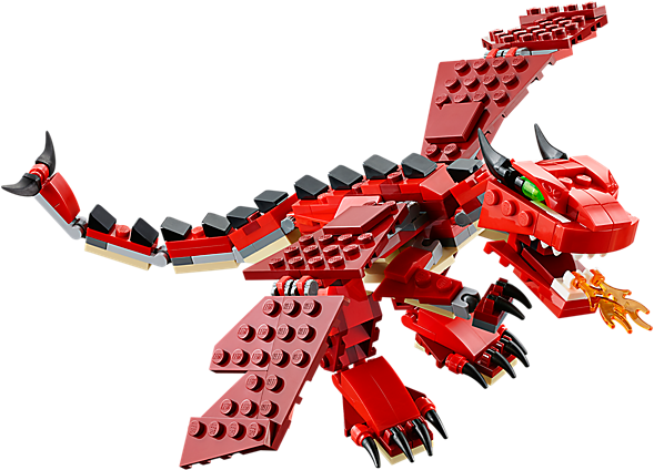Take To The Skies With The 3 In 1 Red Creatures Fire - Lego Creator 31032 Red Creatures (600x450)