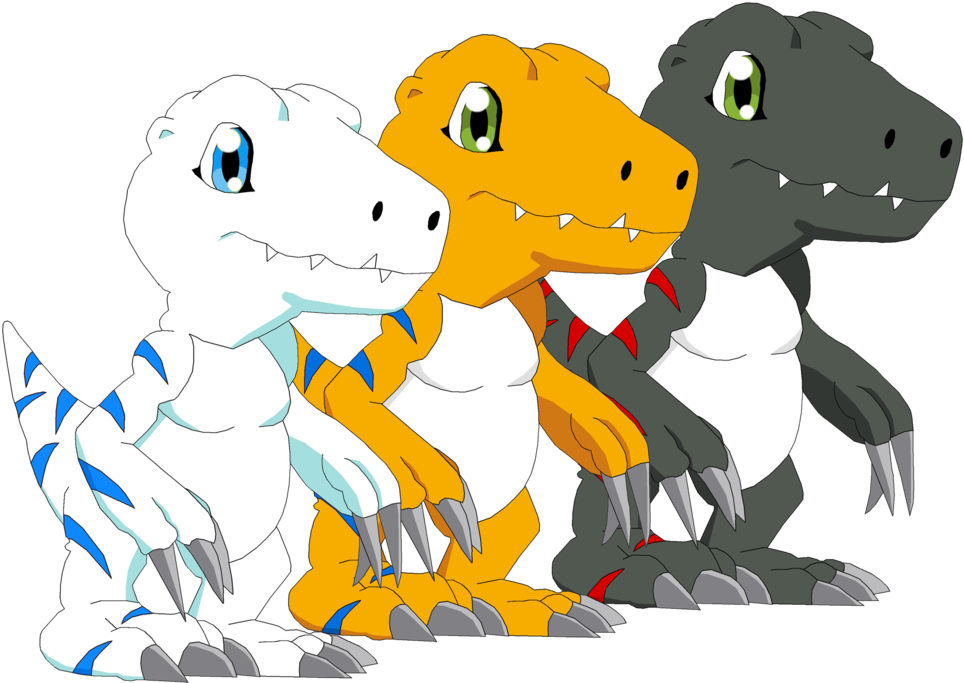 Trio Agumon X By Adrifinel - Digimon Black Agumon X (1024x717)