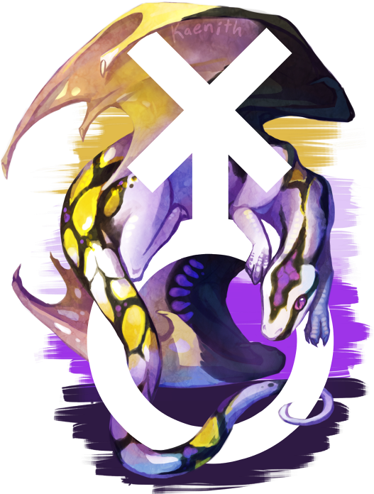 The Artist For These Can Be Found Here - Non Binary Pride Dragon (540x713)