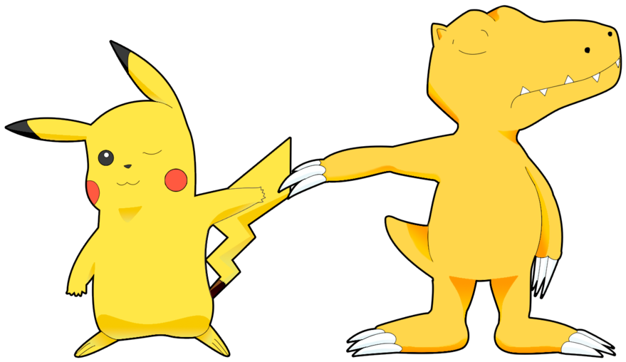 Pikachu E Agumon By Walanci On Deviantart - Agumon Pikachu (900x559)