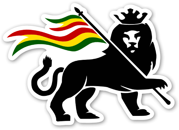 Rasta Clipart Peace Symbol - Rasta Lion Clip Art (600x444)