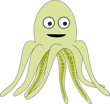 Cartoon Octopus Sea Cartoon Octopus Octopu - Octopus (358x340)