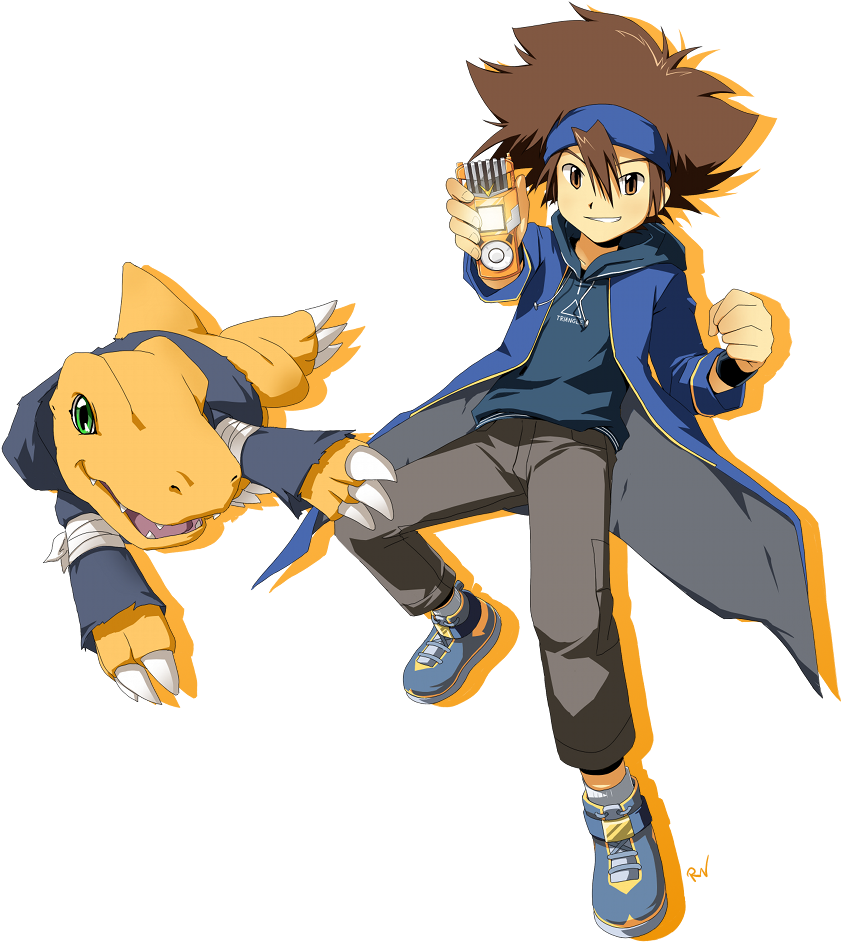 Yagami Taichi Agumon Xros Wars Style By Rw09 - Tai Kamiya Digimon.