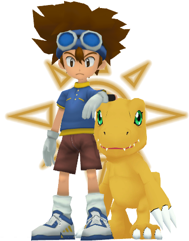 Digimon 01 Tai And Agumon - Digimon Taichi Agumon (384x512)