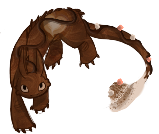 Hot Chocolate Dragon Commission By Llandybie - Cartoon (511x459)