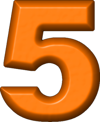 Orange Clipart Number 5 - Orange Number 5 (329x400)