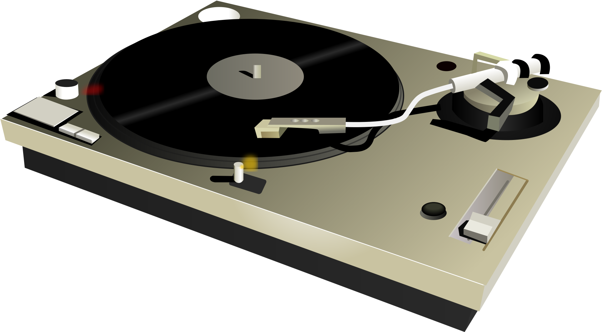 Record Player Clipart Dj Table - Data Storage Device (2000x1198)