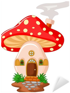 Mushroom House Cartoon (400x400)