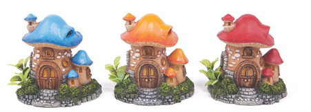 Mushroom House With Plants Blue - Kazoo Mushroom House With Plants Ornament (450x490)