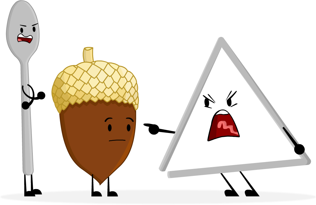 Acorn, Spoon, And Triangle By Funlandguy - Illustration (1050x733)
