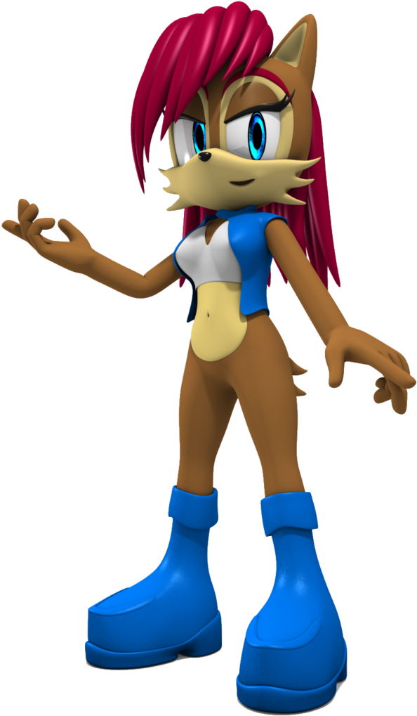 Sally Acorn 3d By Sonic44amy44 - Sonic Sally Acorn (748x1069)