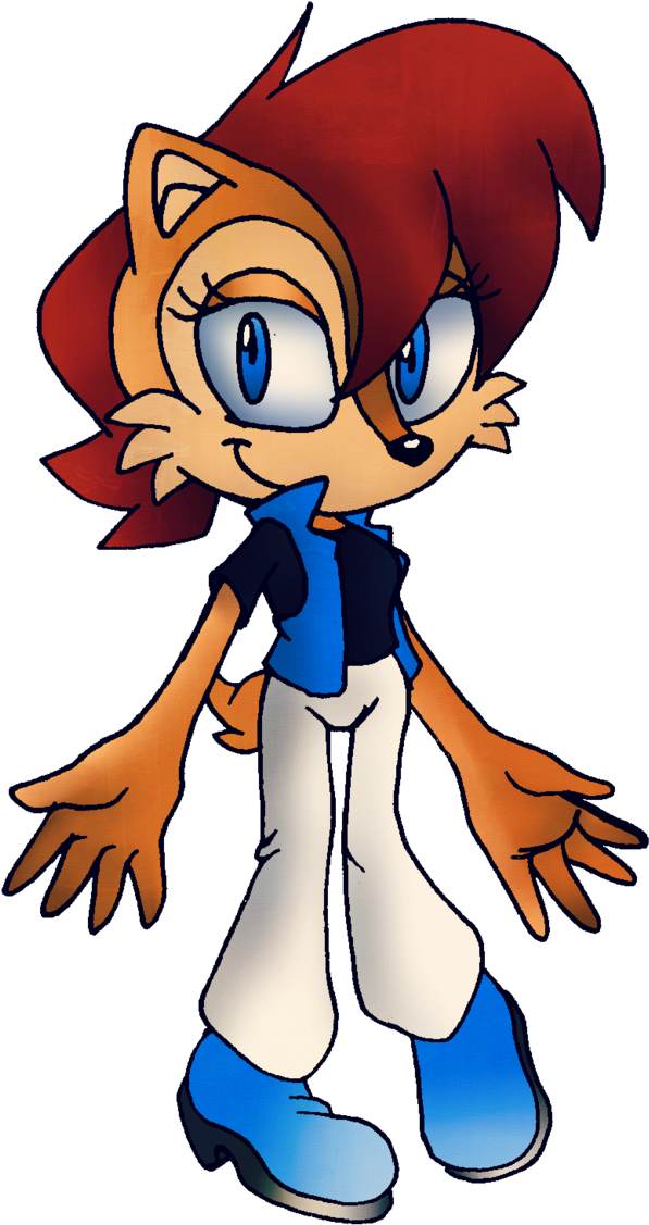 Sally Acorn, Colored By Sonic972 - Cartoon (679x1177)