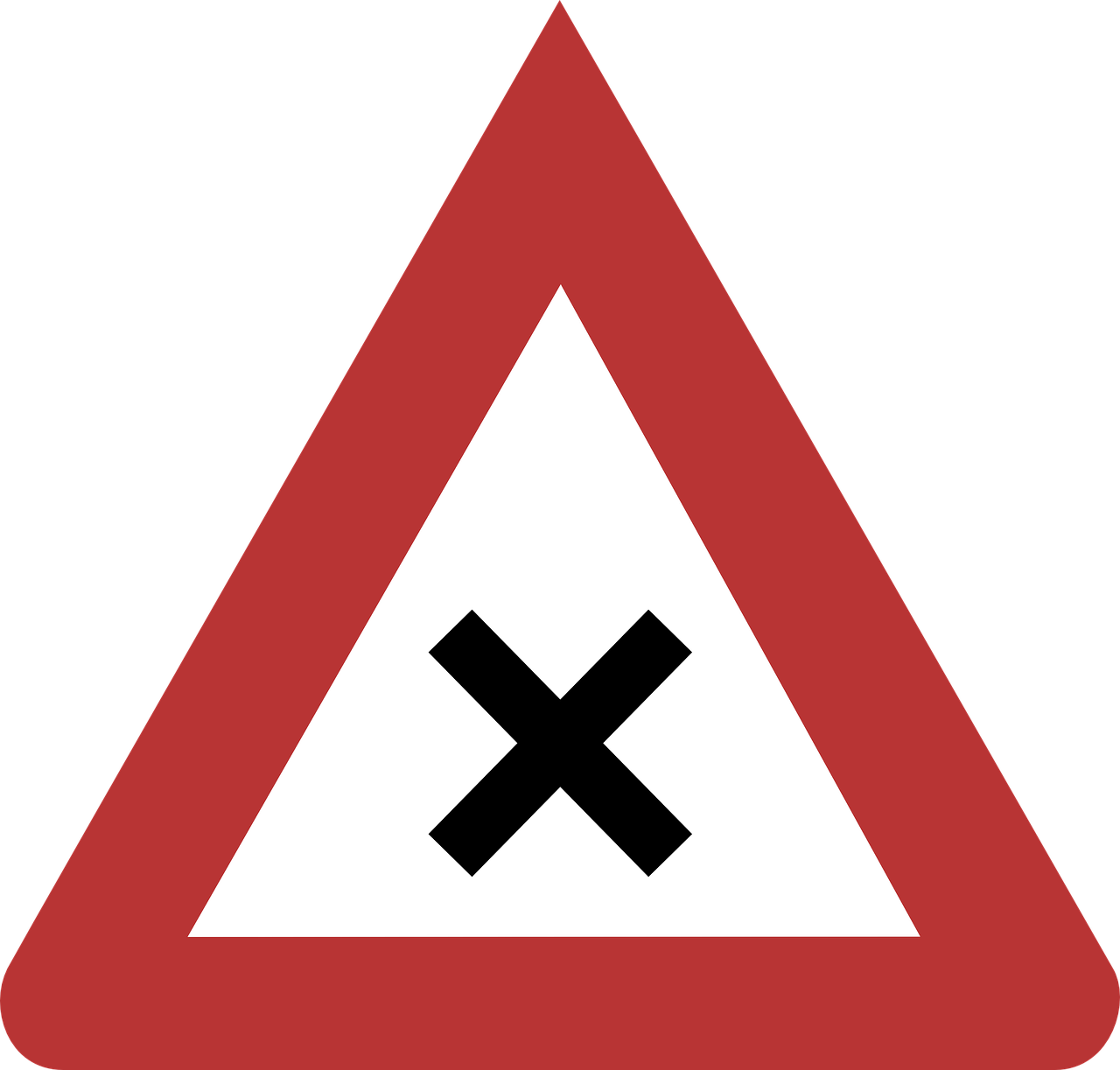 Junction Danger Warning Png Image - Warning Signs Danger Png (1280x1223)