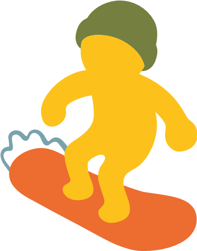 Snowboarder Emoji - Blob Emojis (512x512)