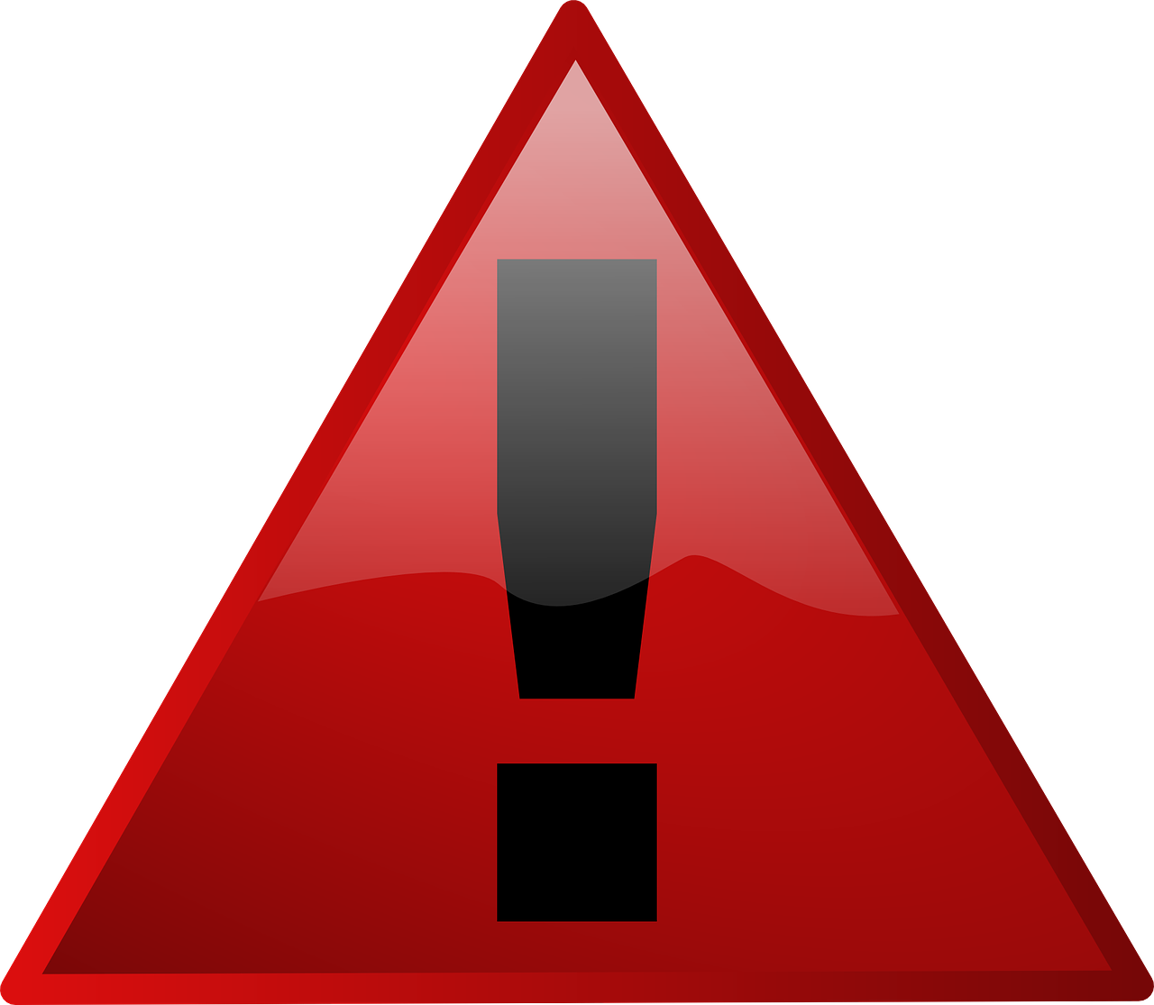 Exclamation Button Warning Png Image - Triangulo Con Signo De Exclamacion (1280x1115)