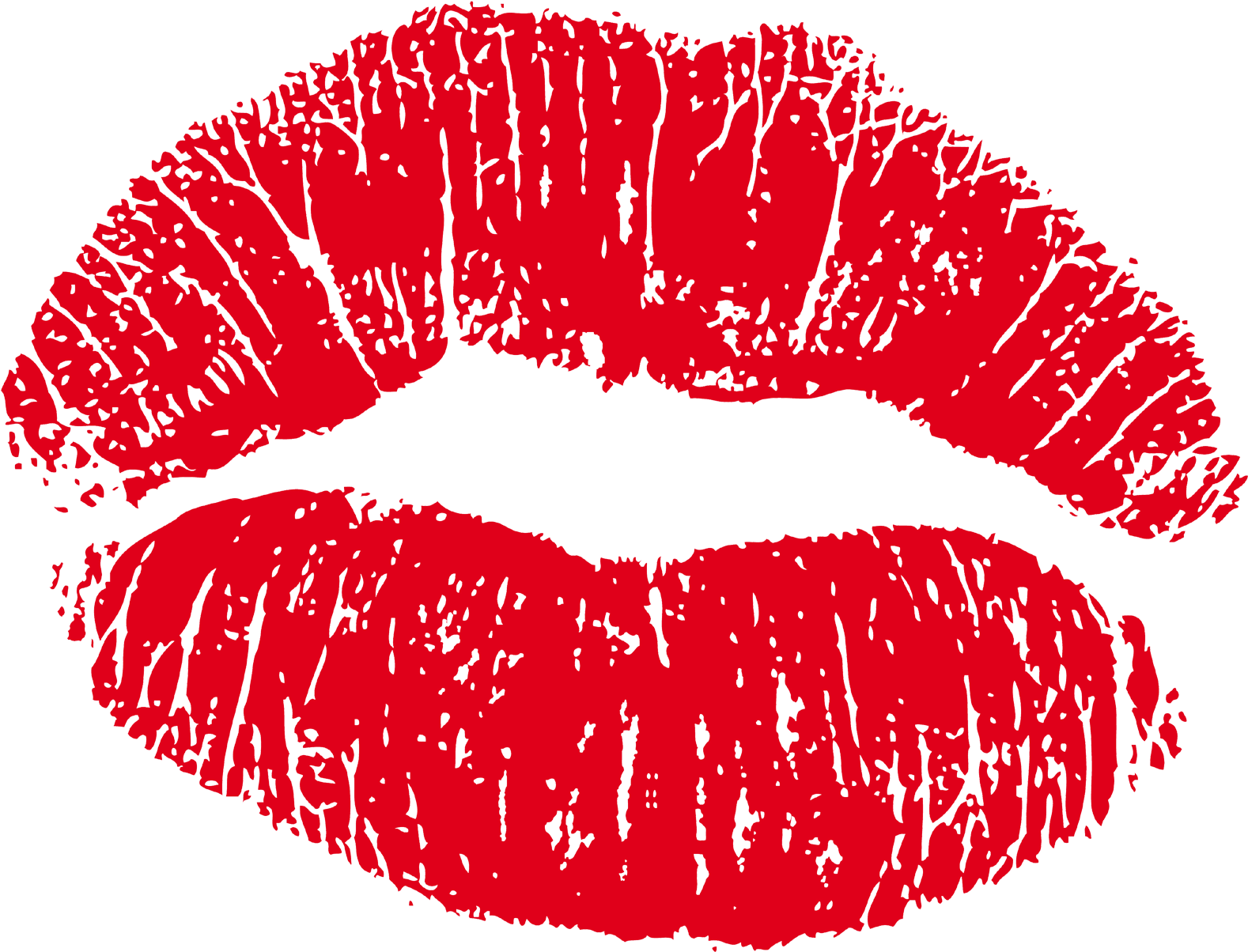French Kiss Lipstick Clip Art - Red Lips Kiss (1800x1490)