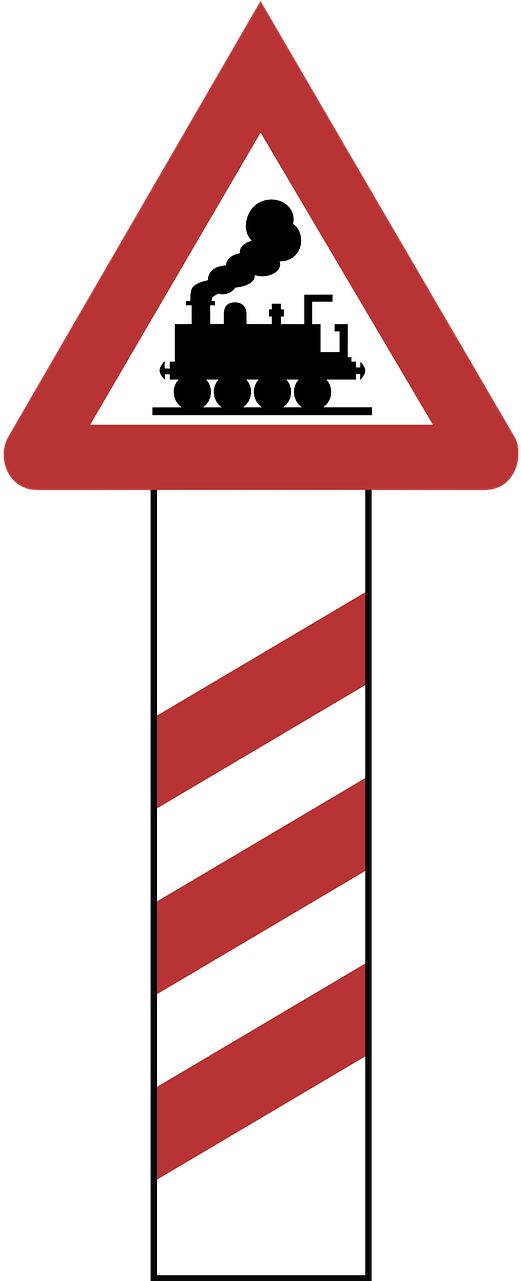 Railway Crossing Warning Png Image - Railway Crossing Symbol (640x1280)