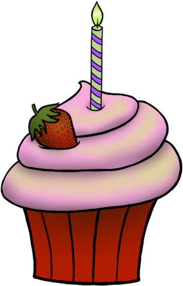 Birthday Cupcake By Linatamura - Birthday Cupcake By Linatamura (400x635)