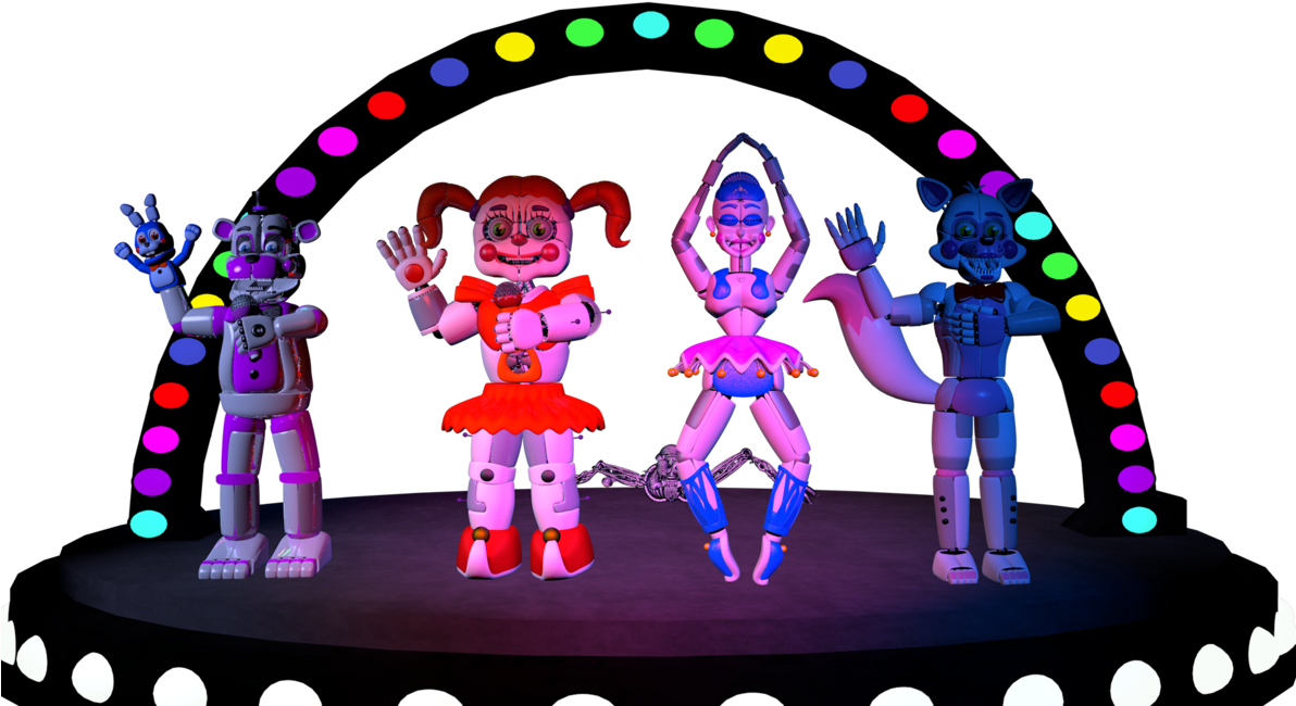 La Banda Completa De Fnaf Sl Mejorada By Gatomonfnaf - Cartoon (1191x670)