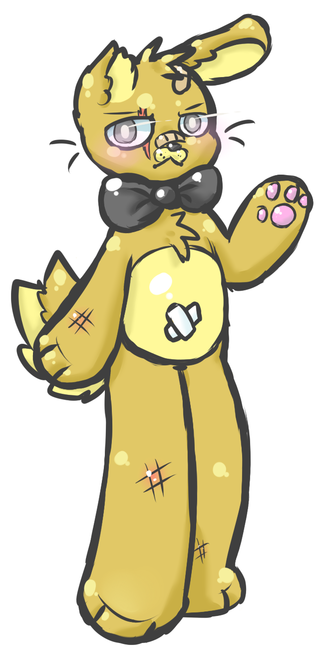 3) Bandaid Bonnie/golden Bonnie By Royalraptors - Golden Bonnie Fanart (900x1500)