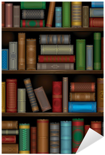 Vinilo Pixerstick Unos Estantes De La Biblioteca Con - Classified As Murder By Miranda James (400x400)