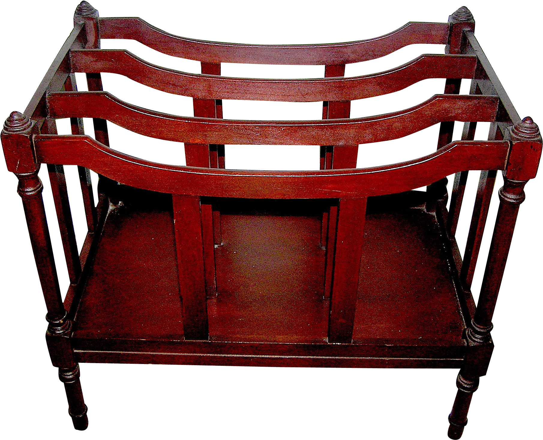 Vintage Canterbury Furniture Stand With Original Brass - Walnut (1809x1809)