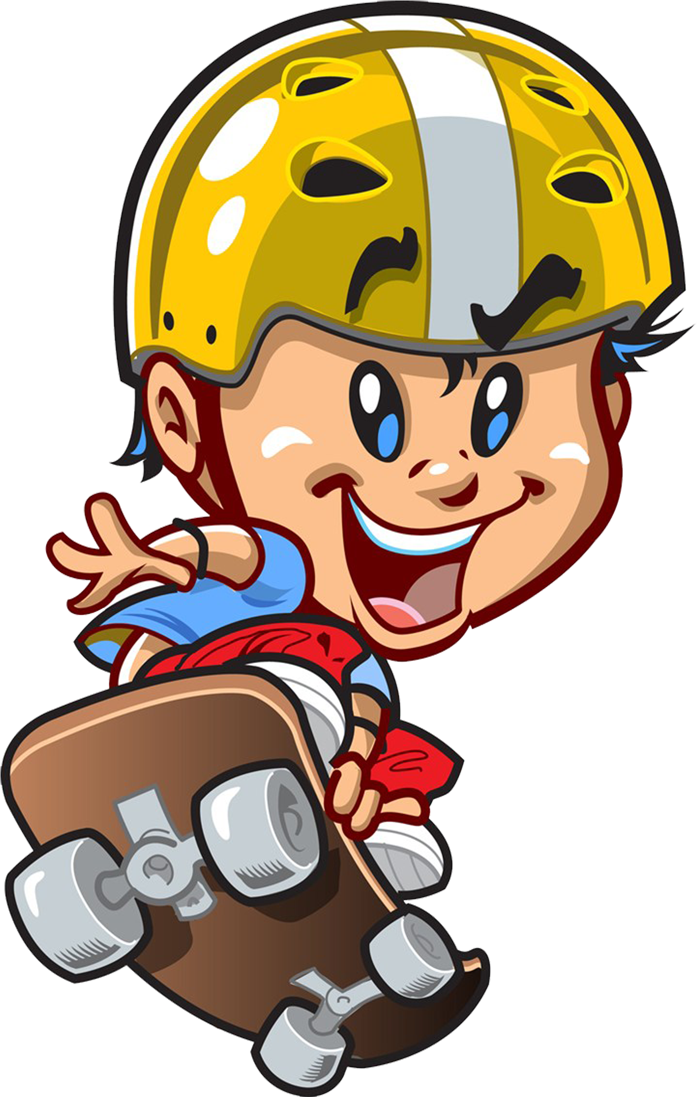 Skateboarding Cartoon Illustration - Cartoon Characters With Skateboards (2953x2953)