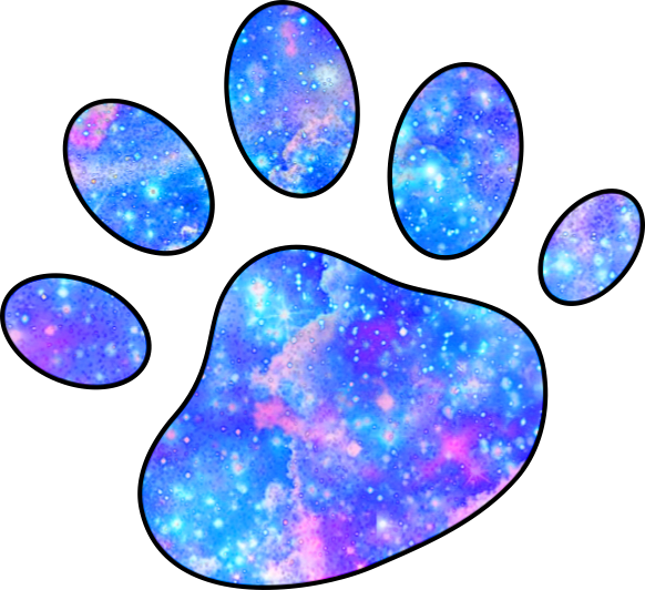Galaxy Paws Pawprint Dog Cat Cute - Cat (582x532)
