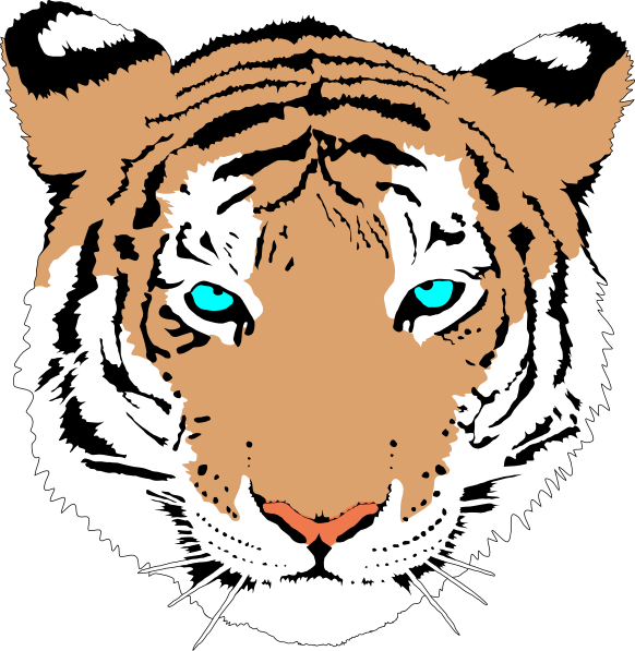 Tiger Face Clip Art Clipart Panda Free Clipart Images - Sma N 1 Simo (582x597)
