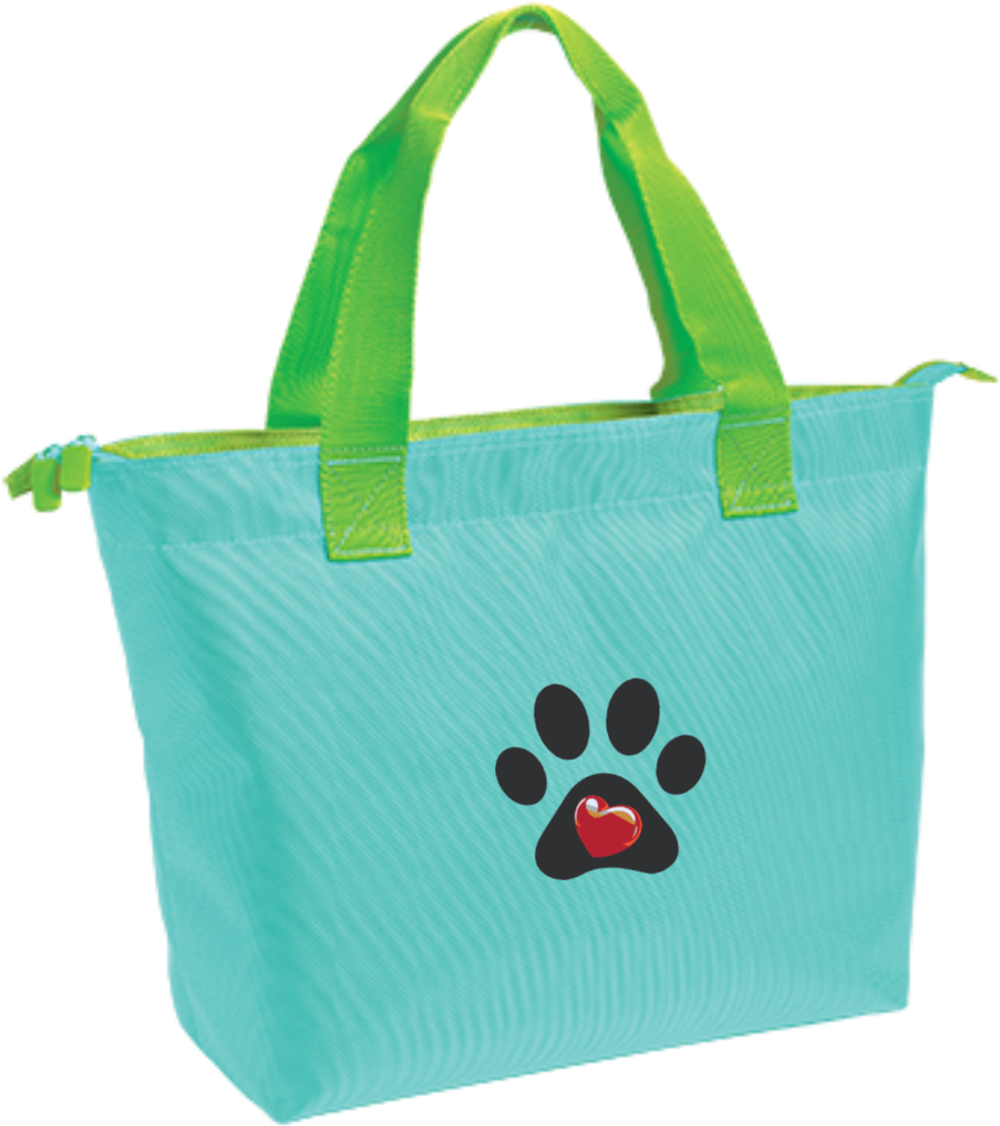 Embroidered "my Heart" Paw Print Zippered Tote - Swim Mom - Embroidered Zippered Tote Bag (1024x1024)