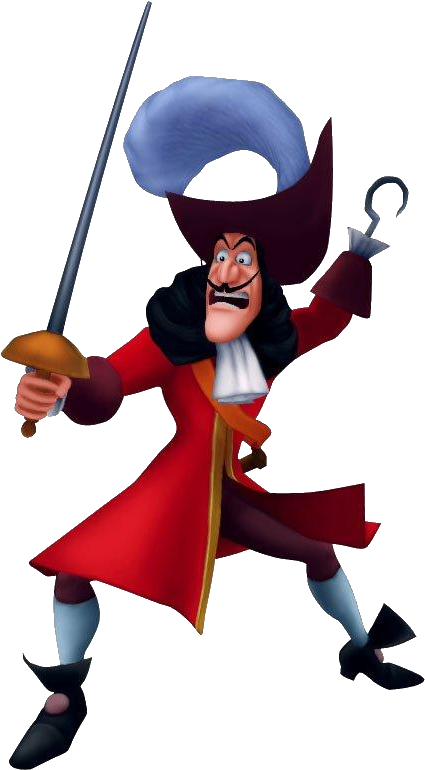 Hook Clipart Capatain - Captain Hook Png (432x776)