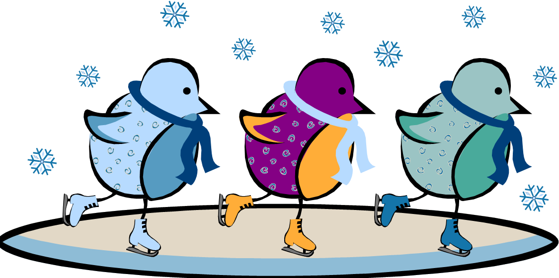 Ice Skate Clip Art - Ice Skating (1125x560)