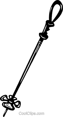 Ski Poles Royalty Free Vector Clip Art Illustration - Ski Poles Royalty Free Vector Clip Art Illustration (259x480)