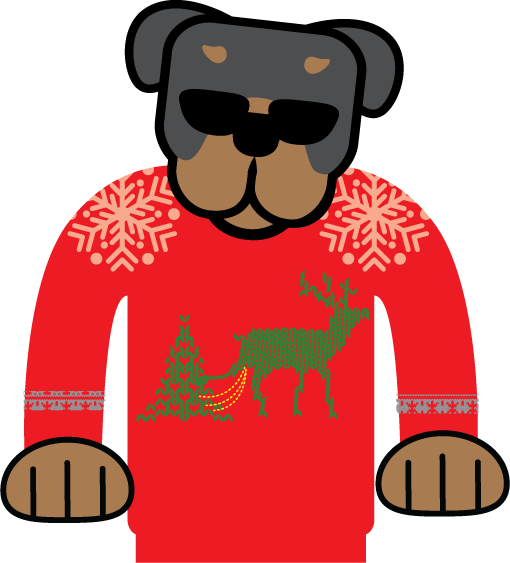 Ugly Sweater Party - Rottweiler (510x563)