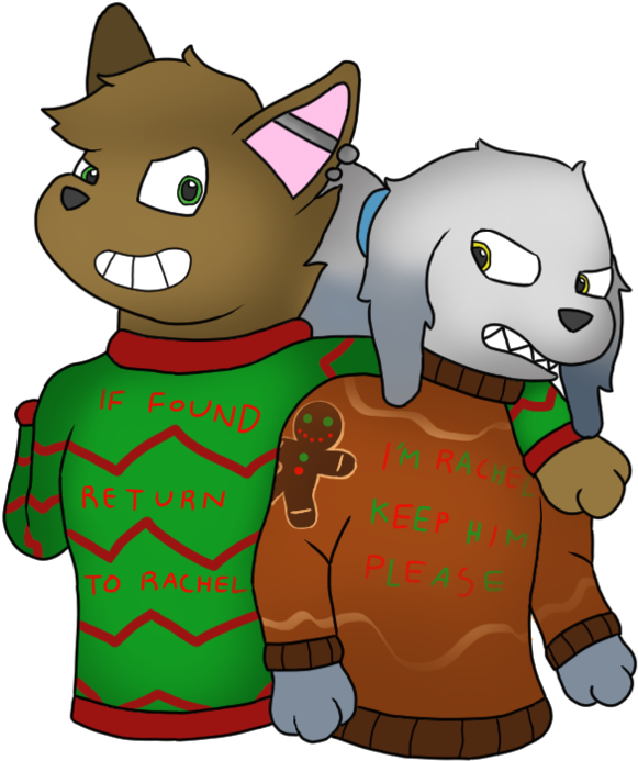 Ugly Dogs In Ugly Sweaters By Gauntletporsche - Cartoon (894x894)
