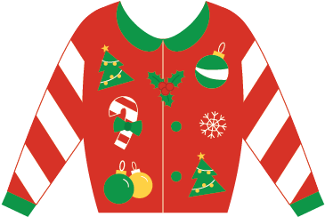 Ugly Christmas Sweater Clipart Tacky Holiday Party - Christmas Jumper (408x408)