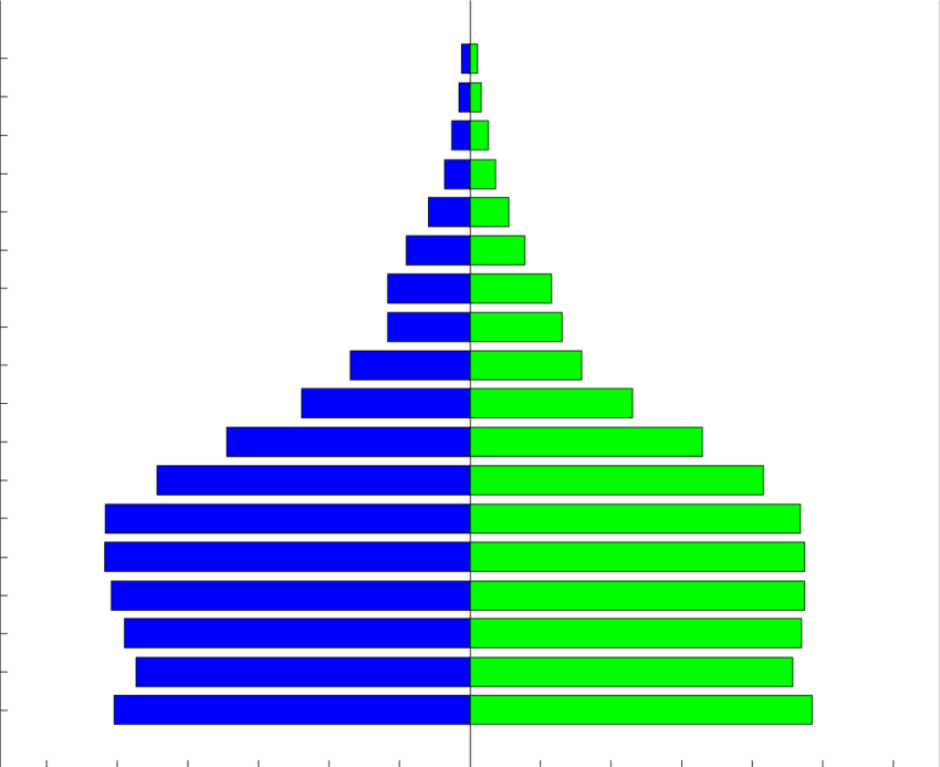 The Age Pyramid Of The Libyan Population In The Eastern - Population Pyramid Kenya 2012 (850x693)