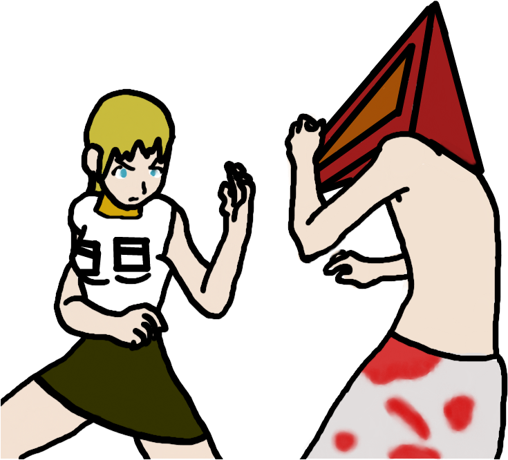 Pyramid Head Vs Heather By Phanpy19 - Pyramid Head Vs Heather By Phanpy19 (779x743)