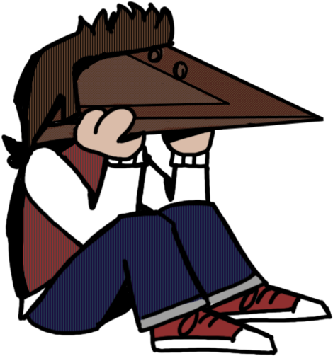 Pyramid Head, In The Corner By Christheblue - Cartoon (1024x644)