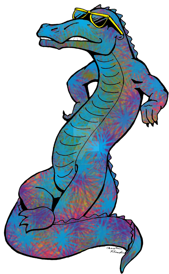 Cool Rainbow Gator By Zhorathewolverbabe - Golf (704x1135)