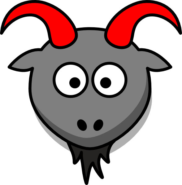 Goat Clip Art At Clker - Goat Clipart (588x597)