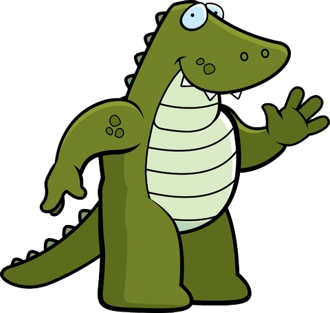 Gator Principal Update - Walking Cartoon Alligator (480x455)