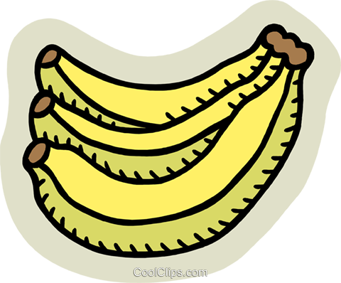 Bananas Royalty Free Vector Clip Art Illustration - Clock (480x398)